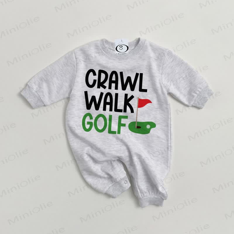 Baby Strampler, grau, Krabbeln, Strampler , CRAWL WALK GOLF - Grau - 2-3J - image 1