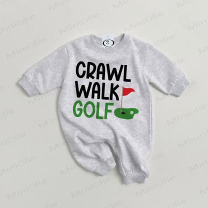 Baby Strampler, grau, Krabbeln, Strampler , CRAWL WALK GOLF - Grau - 2-3J - image 1