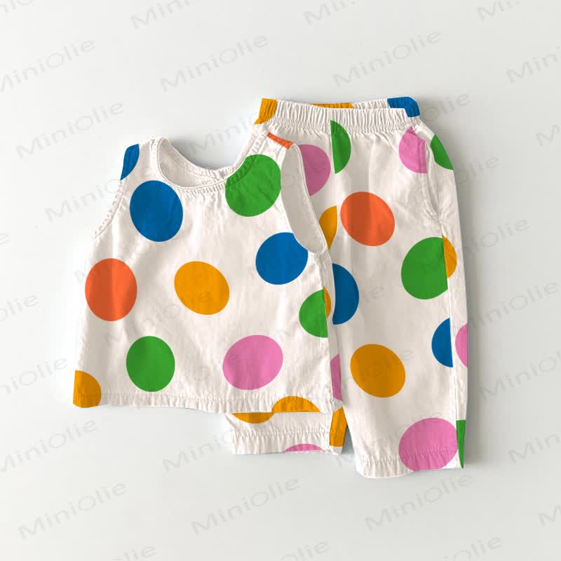 Bunt Eier Set für Baby und Kleinkind, ärmellos, 2-teilig - Weiß - 5-7J - image 1