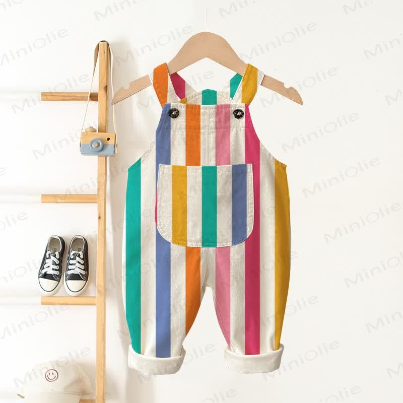 Baby Kleinkind Overalls mit Bunt Streifen - Bunt - 3-5J - image 1