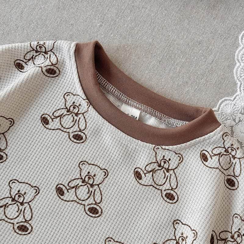 Baby Bär Waffel T-Stück und Shorts 2-teiliges Set - image 6