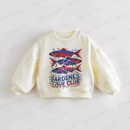 SARDINES LOVE CLUB Baby Kleinkind Sweatshirt - Creme - 3-5J - image 1