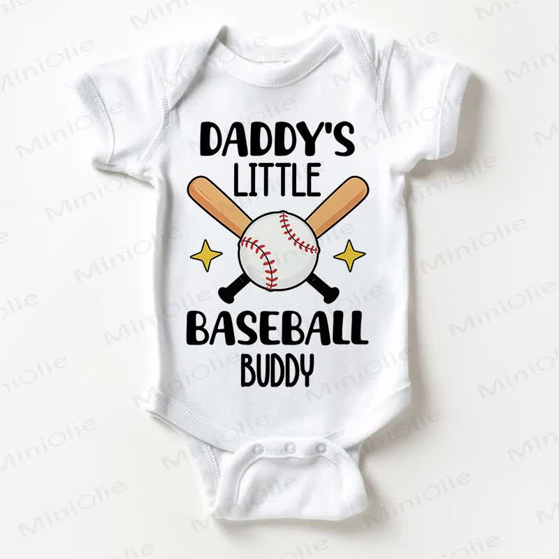DADDY'S LITTLE BASEBALL BUDDY Baby Bodysuit, weiß - Weiß - 18-24M - image 1