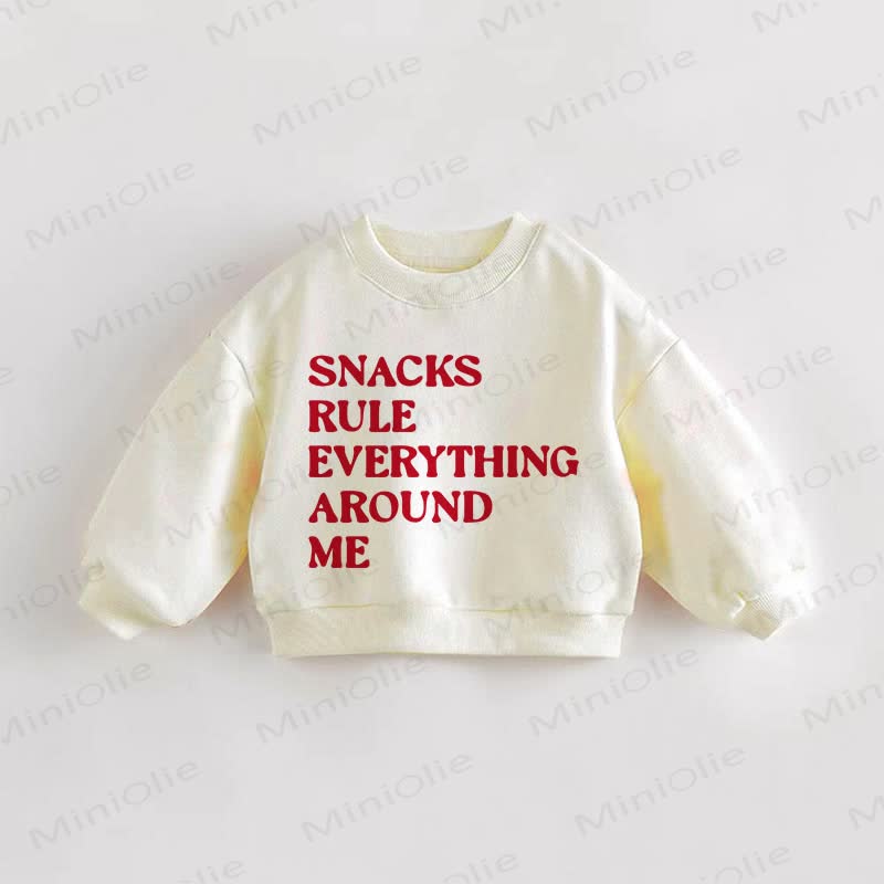 SNACKS RULE EVERYTHIN AROUND ME Baby Kleinkind - Sweatshirt - Creme - 3-5J - image 1