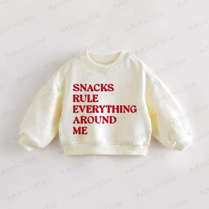 SNACKS RULE EVERYTHIN AROUND ME Baby Kleinkind - Sweatshirt - Creme - 3-5J - image 1