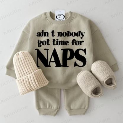 AIN'T NOBODY GOT TIME FOR NAPS Baby 2-teiliges Set Grau Grün - Grau Grün - 2-3J - image 1
