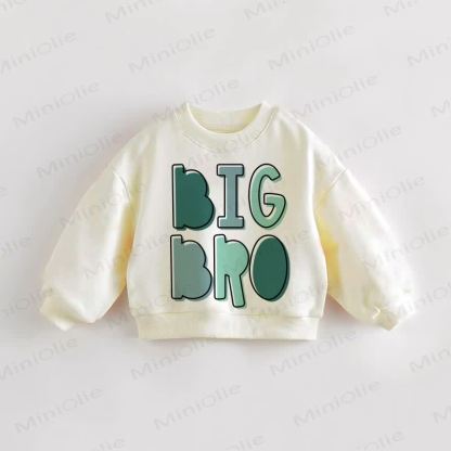 BIG BRO/SIS LIL BRO/SIS Baby Kleinkind Beige Sweatshirt - BIG BRO - 3-5J - image 1