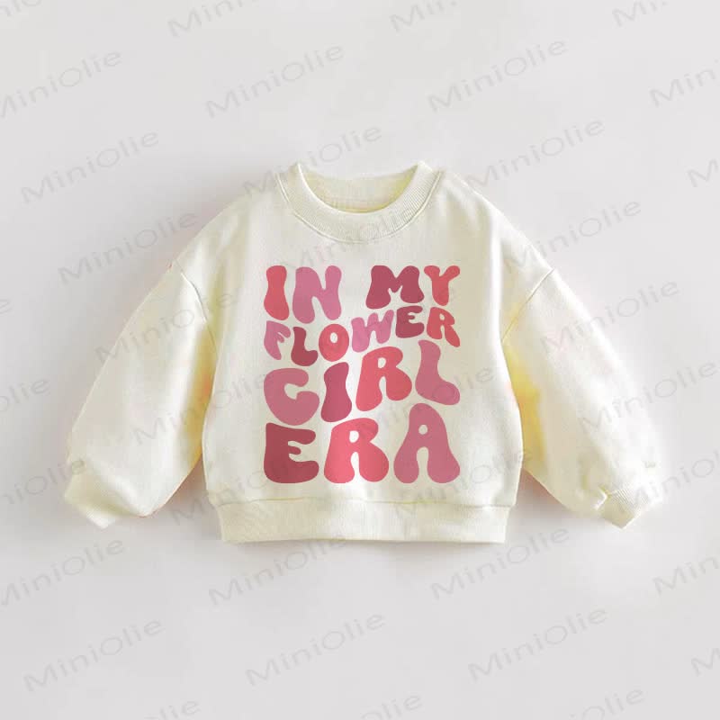 IN MY FLOWER GIRL ERA Baby Kleinkind Beige Sweatshirt - Creme - 3-5J - image 1