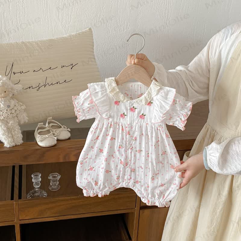 Baby Strampler mit Blumen und Strampler - Kurzarm - 18-24M - image 9