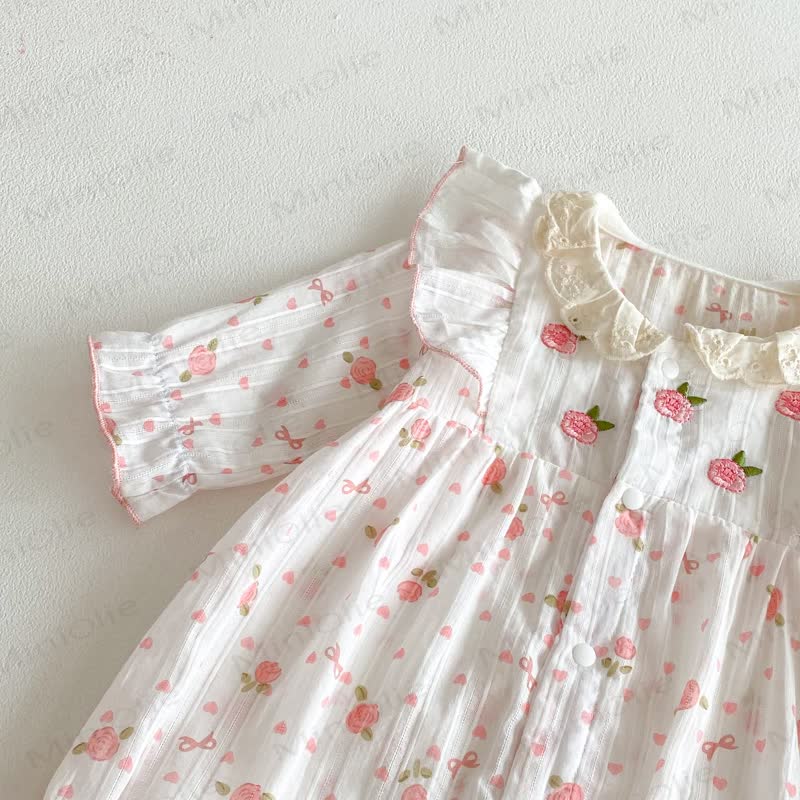 Baby Strampler mit Blumen und Strampler - image 4