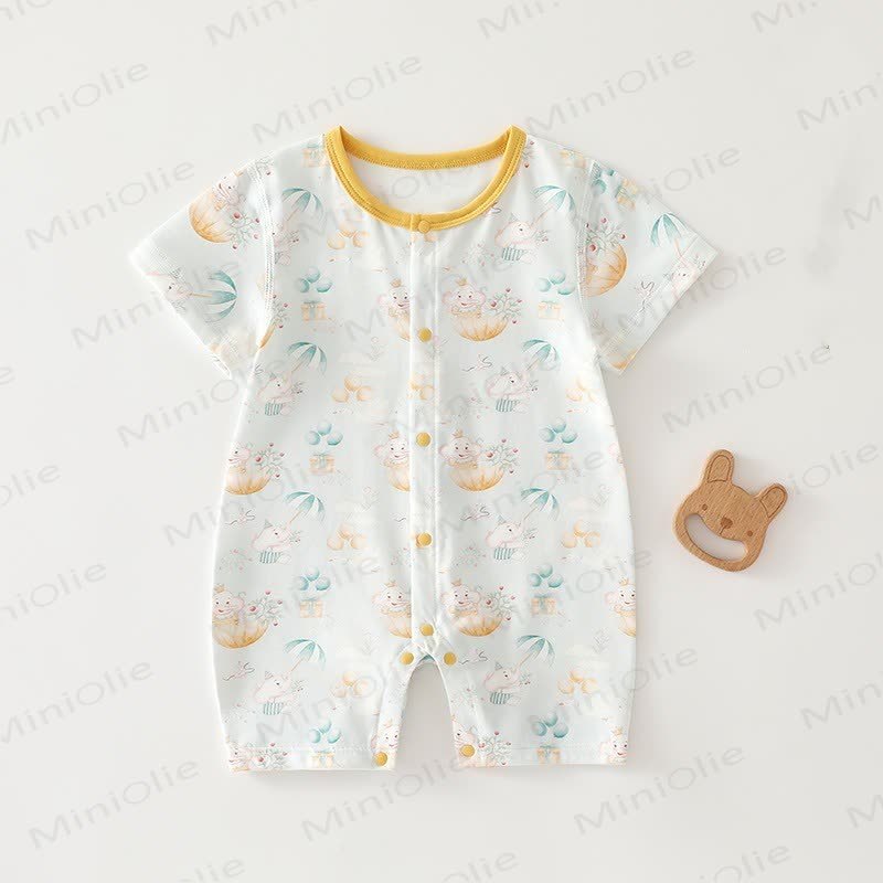 Baby Animal Kurzarm- Strampler - Gelb - 18-24M - image 4