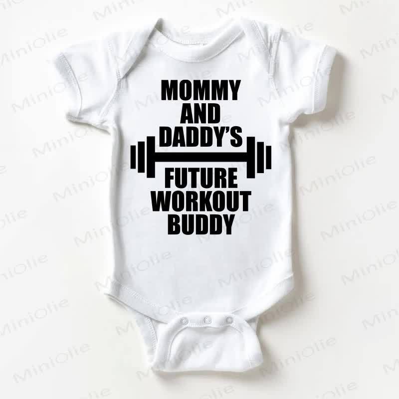 MOMMY AND DADDY'S FUTURE WORKOUT BUDDY – Bodysuit Baby - Weiß - 18-24M - image 1