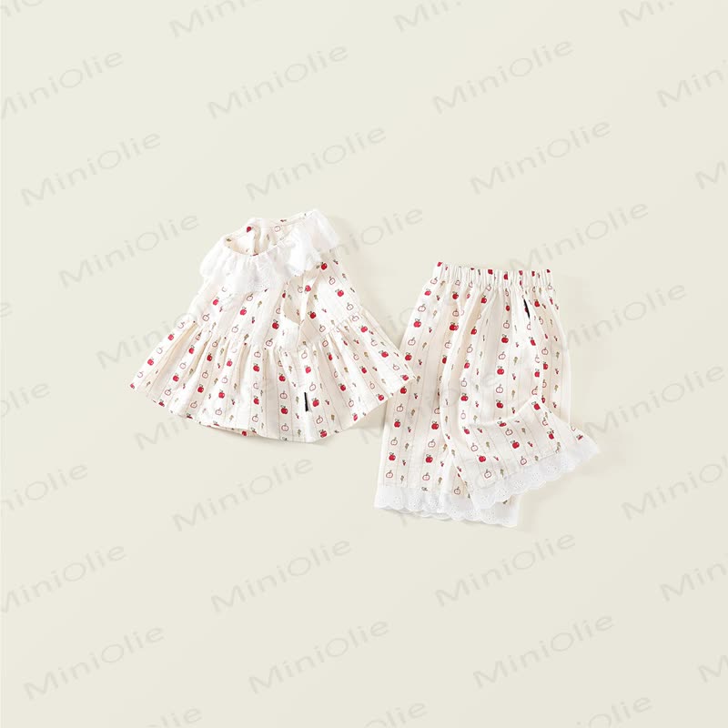 2-teiliges Set aus Blumen Tanktop und langer Hose für Kleinkind - image 2