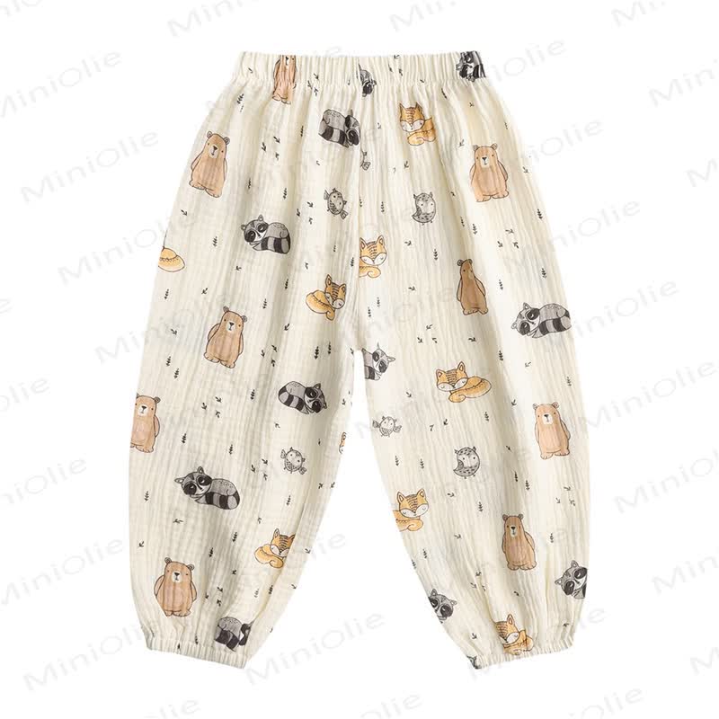 Baby Kleinkind mit Cartoon- Hose  - Kleiner Bär - 5-7J - image 2