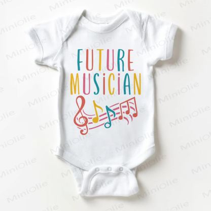 Baby Bodysuit „ FUTURE MUSICIAN“ - Weiß - 18-24M - image 1