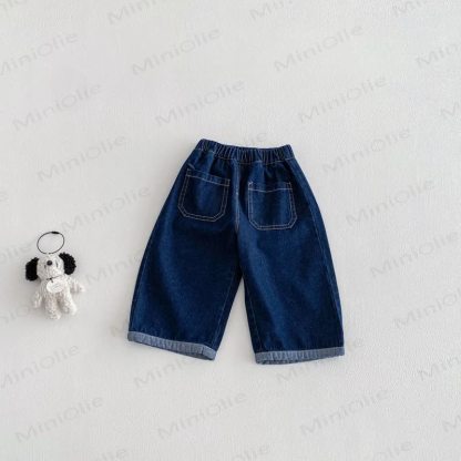 Baby Kleinkind Cartoon Jeans - Einfarbig - 3-4J - image 4