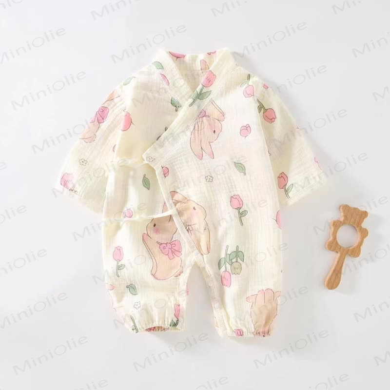 Baby Kimono Strampler mit Cartoon- Tier - Tulpe - 18-24M - image 2