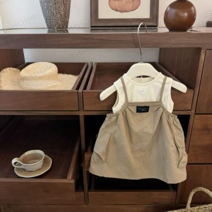 Rüschentop und Kleid Set für Kleinkind - Khaki- Set - 10Y - image 4