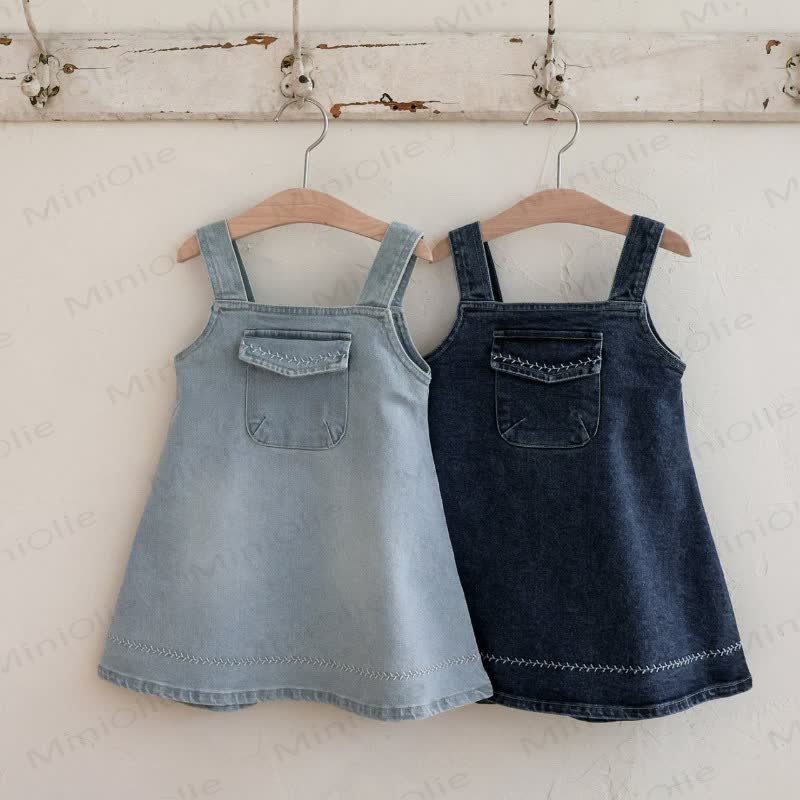 Denim Kleid mit Taschen, Kleinkind - image 1