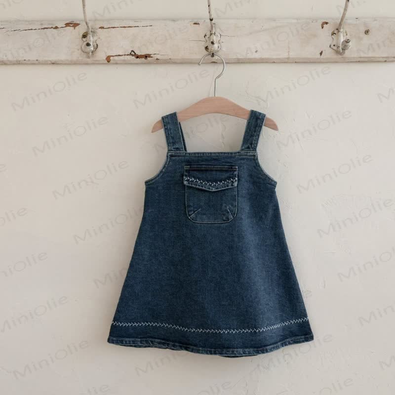 Denim Kleid mit Taschen, Kleinkind - Dunkelblau - 4-5J - image 7