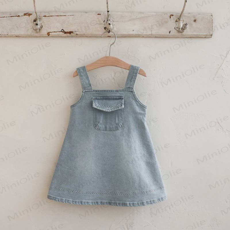Denim Kleid mit Taschen, Kleinkind - Hellblau - 4-5J - image 2