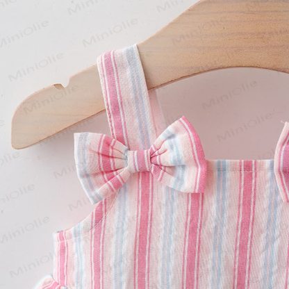 Streifen Kleid für Baby und Kleinkind mit Hut - image 11