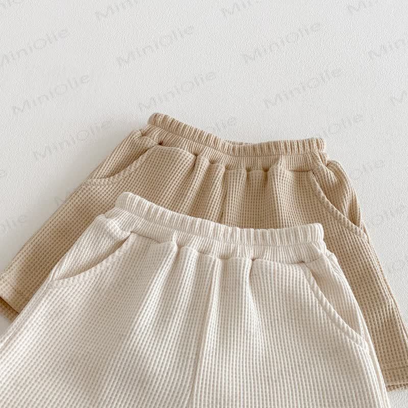 Baby Kleinkind Fake 2-teiliges T-Stück und Shorts Waffel Set - image 10
