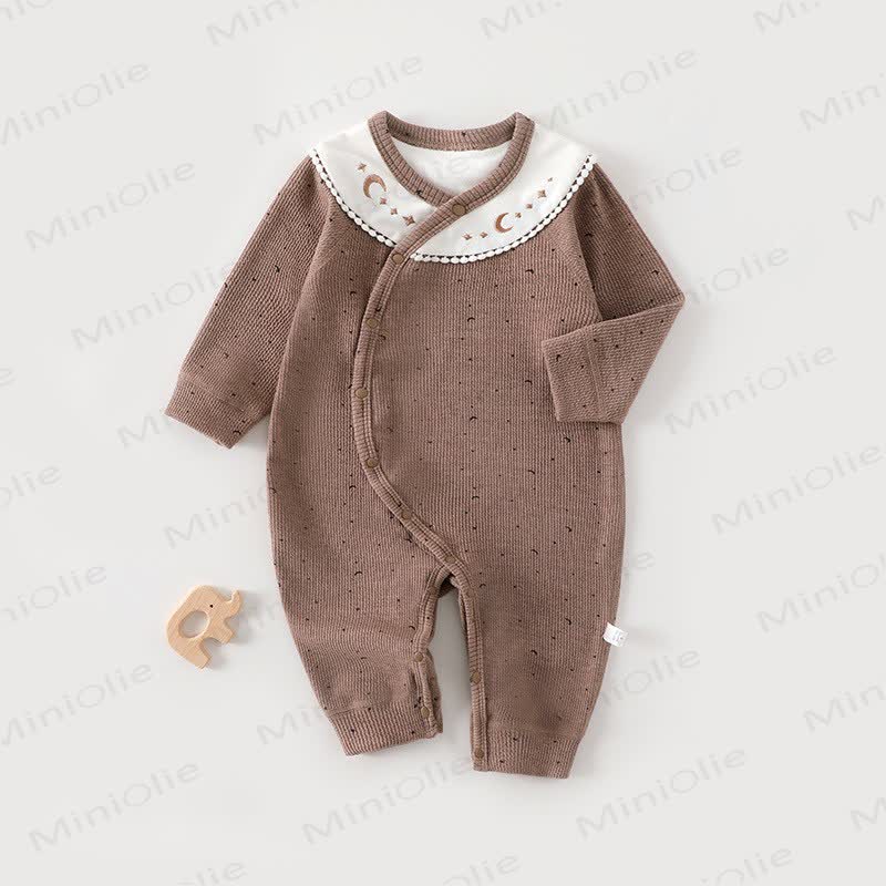 Baby Punkt Moon Gestickt Strampler - Braun - 18-24M - image 2