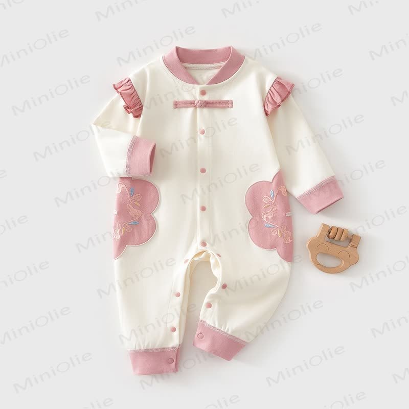 Baby Strampler mit Blume und Strampler - Beige - 18-24M - image 5