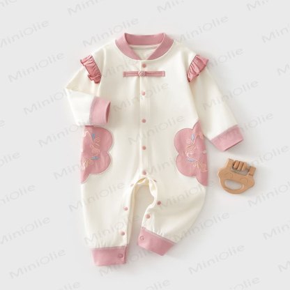 Baby Strampler mit Blume und Strampler - Beige - 18-24M - image 5