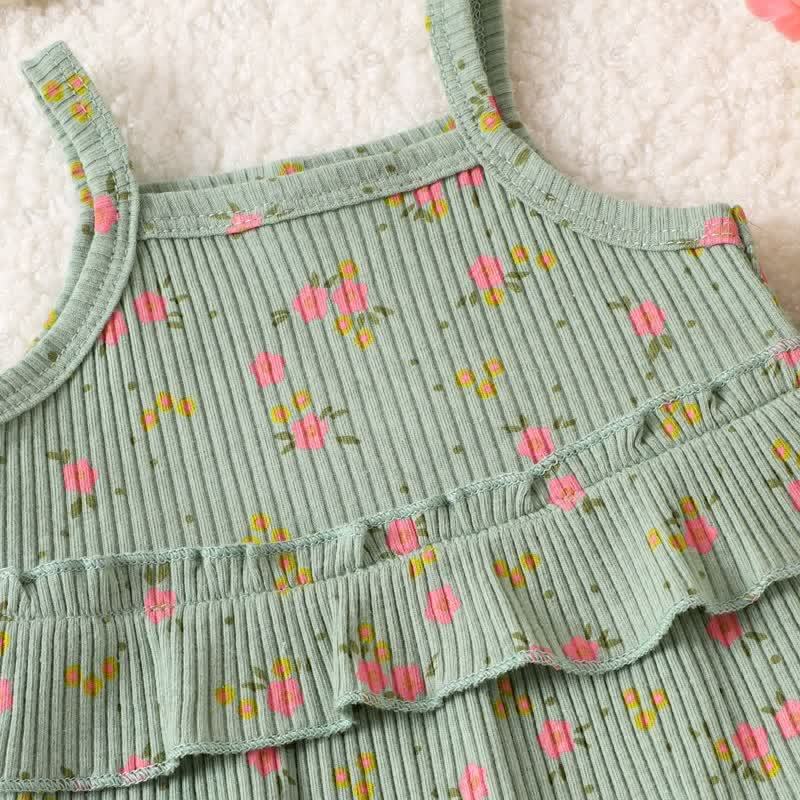 2-teiliges Set für Baby : Spitze und Hose mit Blumen - image 2