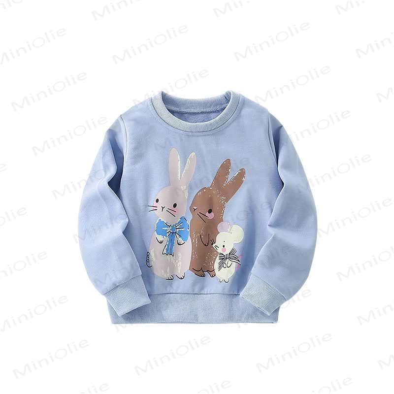 Kleinkind Kind Hase Blau Sitzshirt - image 5