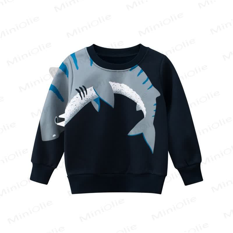 Kleinkind Jungen Hai Sweatshirt - Blau - 8-9J - image 1