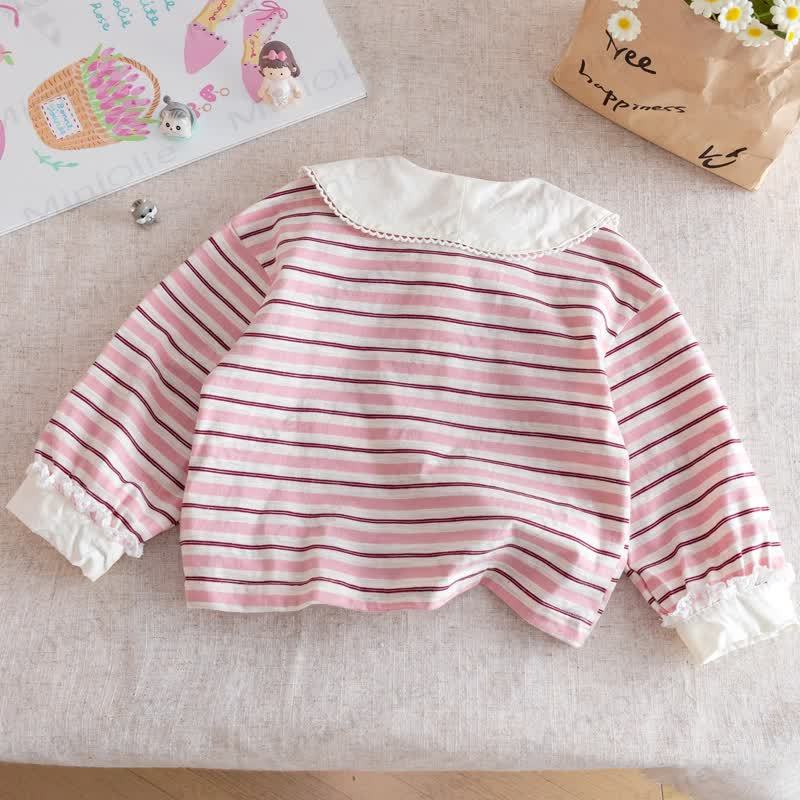 Baby Kleinkind Mädchen Rosa Streifen T-Shirt - image 2