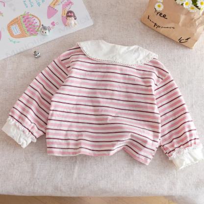 Baby Kleinkind Mädchen Rosa Streifen T-Shirt - image 2