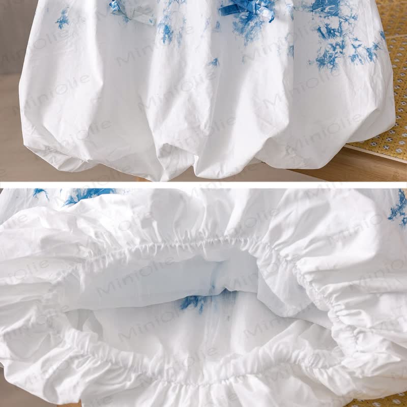 Schleife Kleid mit Batikfärbung für Kleinkind - image 4