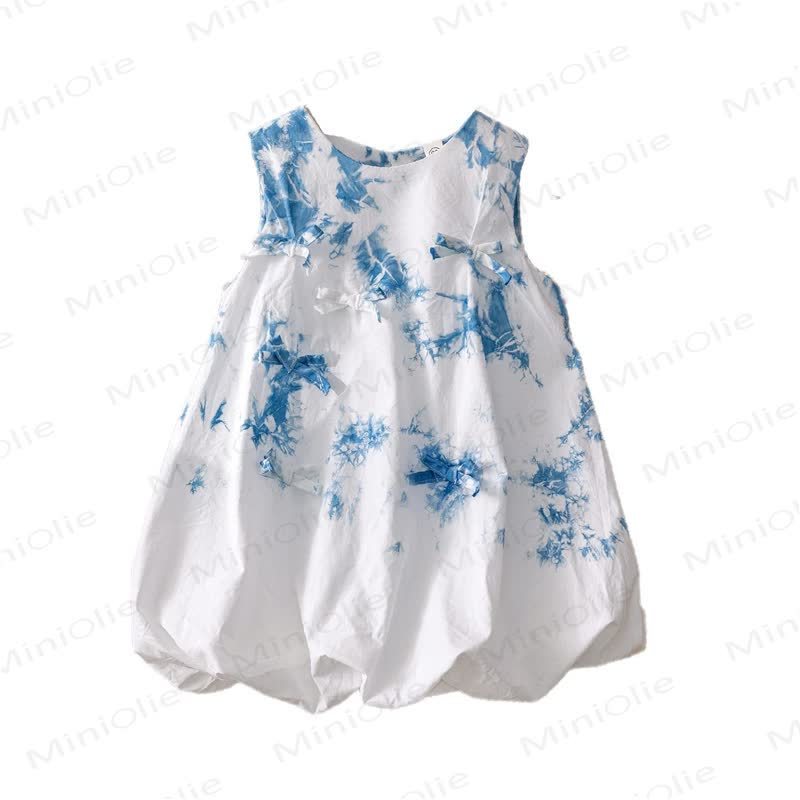 Schleife Kleid mit Batikfärbung für Kleinkind - image 5