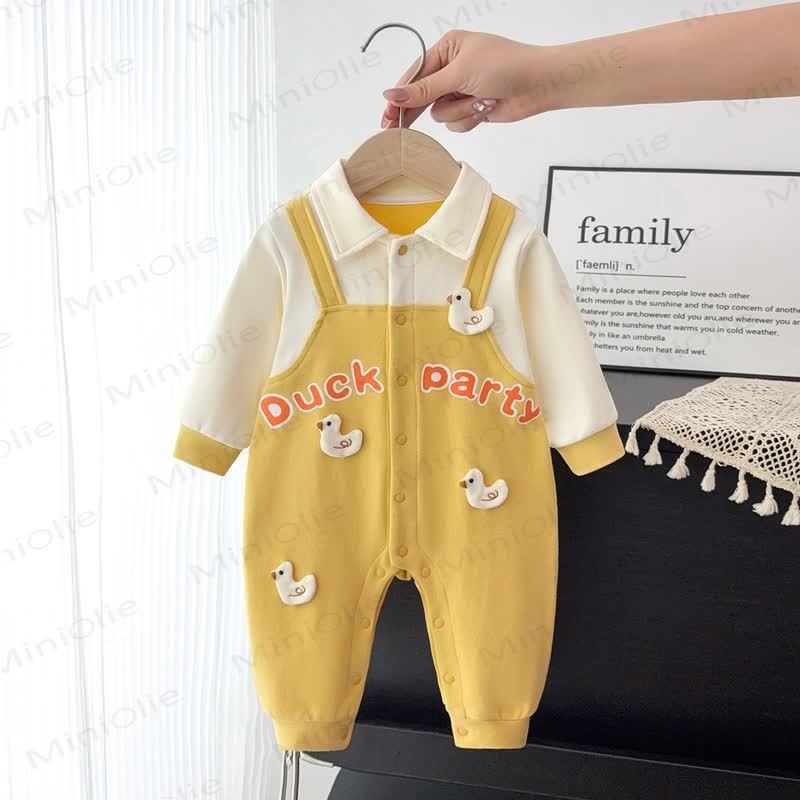 DUCK PARTY Baby Fake 2-teiliger Strampler - Gelb - 18-24M - image 1