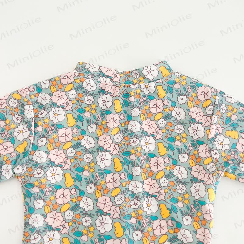 Kleinkind -Mädchen- Badeanzug mit Erdbeere und Blumen , Reißverschluss und Hut - image 13