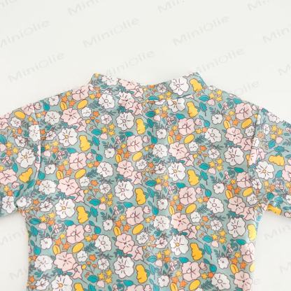 Kleinkind -Mädchen- Badeanzug mit Erdbeere und Blumen , Reißverschluss und Hut - image 13