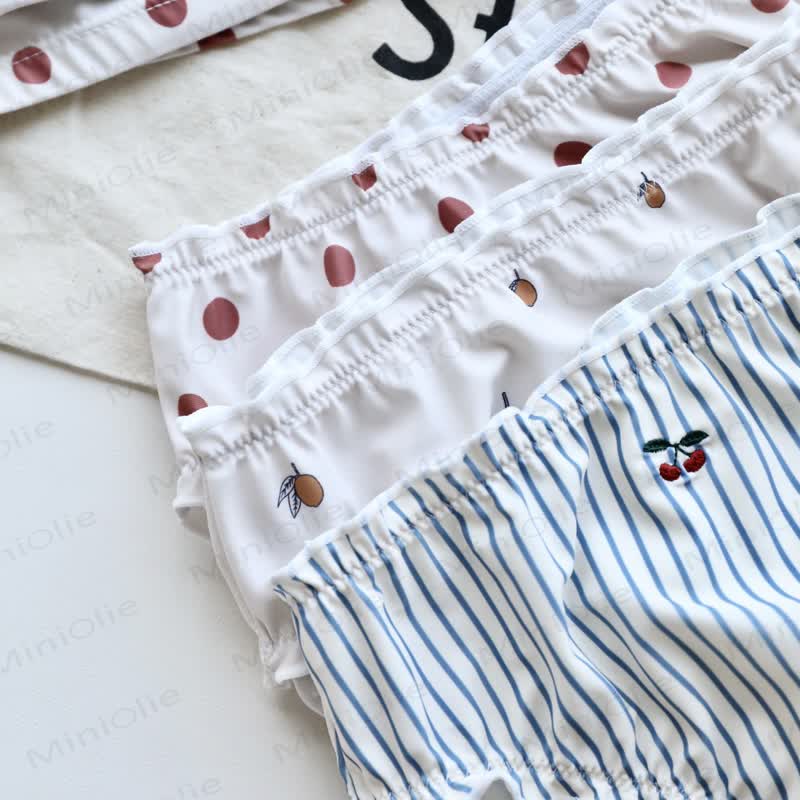 Streifen Badeanzug in Zitronengelb für Baby und Kleinkind mit Hut - image 5