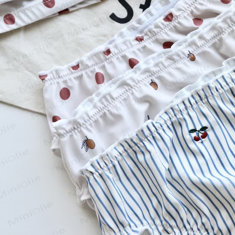 Streifen Badeanzug in Zitronengelb für Baby und Kleinkind mit Hut - image 5