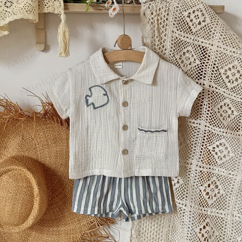 Baby Fisch Shirt und Shorts 2-teiliges Set - image 2