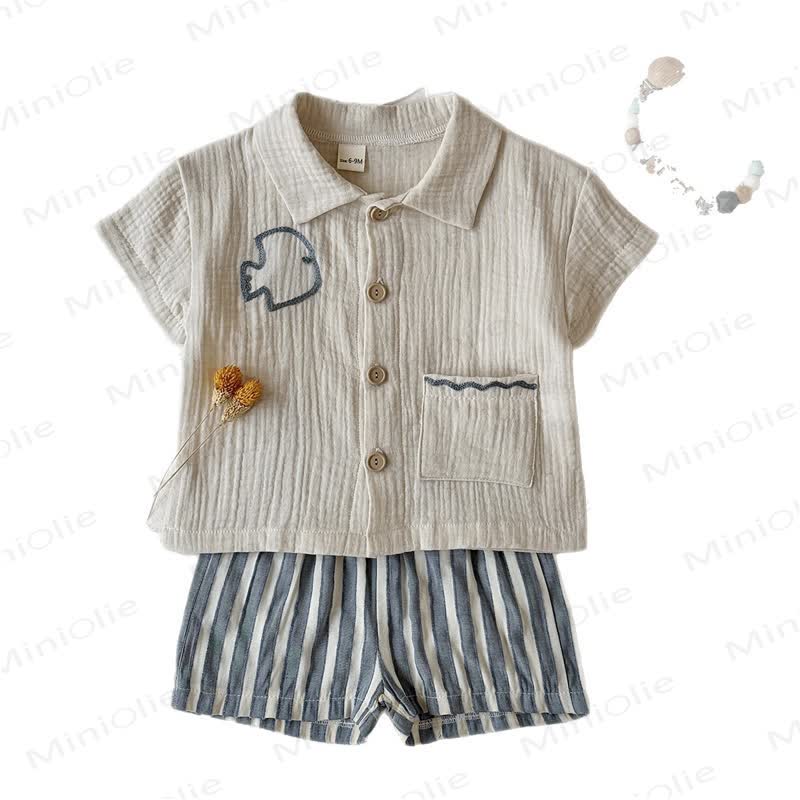 Baby Fisch Shirt und Shorts 2-teiliges Set - image 9