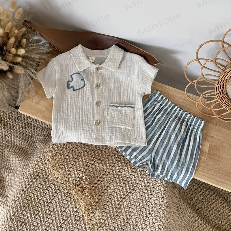Baby Fisch Shirt und Shorts 2-teiliges Set - image 3