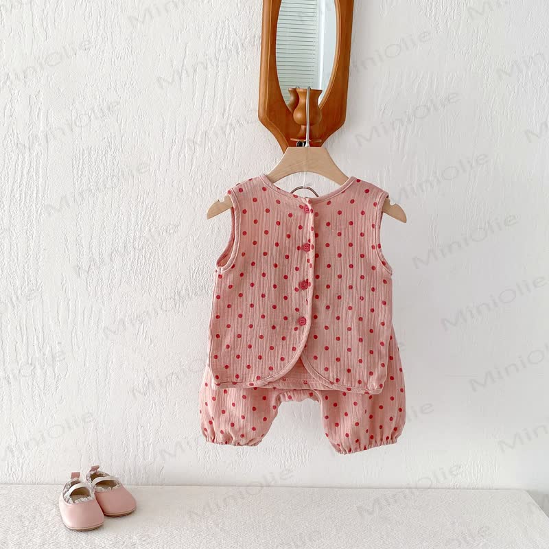 Kleinkind Set mit Punktmuster -Tanktop und Hose - image 12