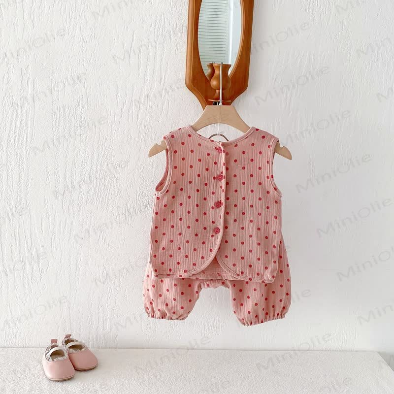 Kleinkind Set mit Punktmuster -Tanktop und Hose - image 12