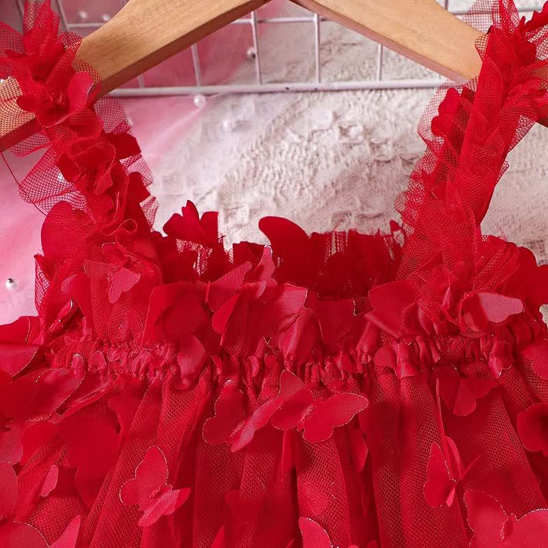 Baby Schmetterling Rotes Kleid - image 3