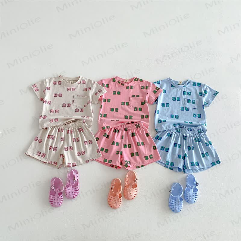 Kleinkind Alphabet- T-Stück und Shorts Set - image 1