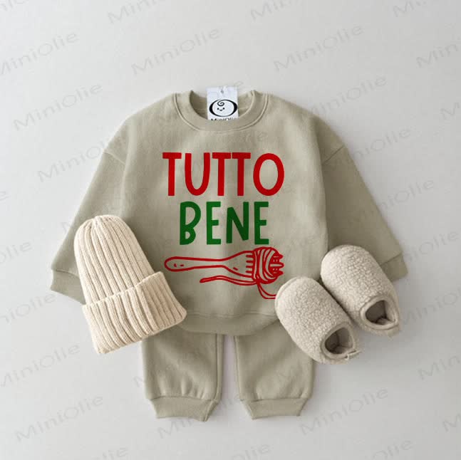 TUTTO BENE Baby Sweatshirt Grau Grün 2-teiliges Set - Grau Grün - 2-3J - image 1